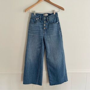 Madewell Wide Leg Crop Raw Hem Size 23